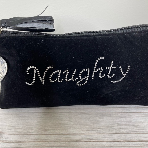 Naughty and Nice Jewel makeup bag zipper pouch NWOT - Picture 3 of 7
